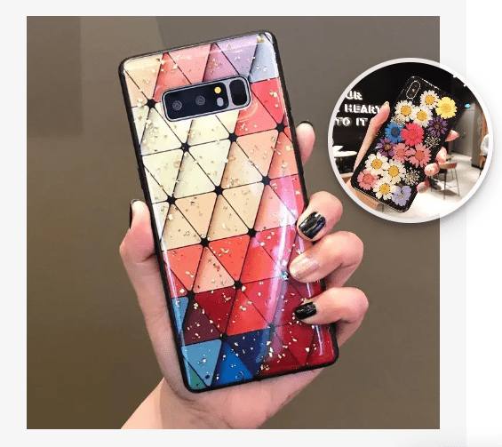 도매 맞춤 전화 케이스 9 Epoxy Gel Phone Cases with Printed Pattern Real Flowers