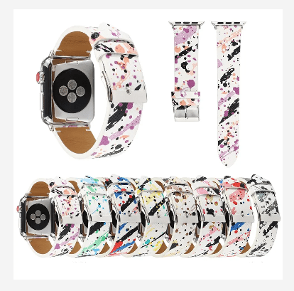 도매 맞춤 전화 케이스 23 Printed Aesthetic Leather Apple Watch Band