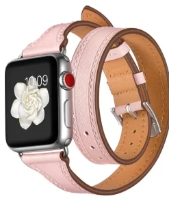 Wholesale Custom Leather Double Wrap Bands – Elevate Your Apple Watch Style
