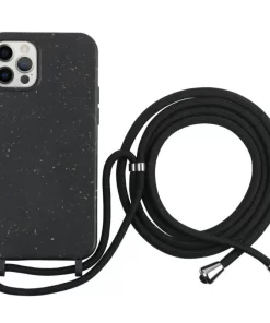 Wholesale 100% Natural Compostable Biodegradable iPhone Cases with Lanyards – Eco-Friendly Tech Accessories from China 12 biodegradable iphone cases with crossbody necklace lanyard