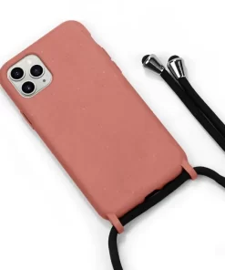 Wholesale 100% Natural Compostable Biodegradable iPhone Cases with Lanyards – Eco-Friendly Tech Accessories from China 13 biodegradable iphone cover with necklace rope