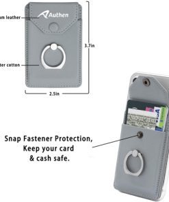 Custom Cell Phone Card Holder with Ring Grip Image 1