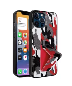 Elevate Style and Protection: Camouflage Phone Covers Wholesale from China 13 camouflage printed faux leather iphone cases with grip stand