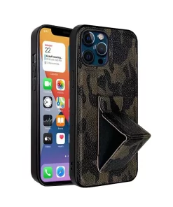 Elevate Style and Protection: Camouflage Phone Covers Wholesale from China 14 camouflage printed faux leather phone cases with grip stand