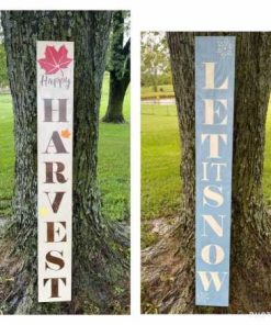 reversible fall and christmas porch sign 14 christmas stencils for wood