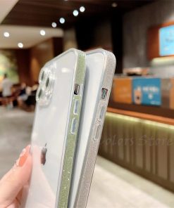 حالات الهاتف الخليوي الموزعين بالجملة الجانب واضح حالة الهاتف سباركلي 41 clear glitter case iphone 11 1
