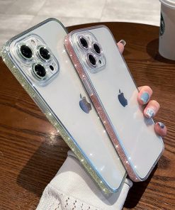 حالات الهاتف الخليوي الموزعين بالجملة الجانب واضح حالة الهاتف سباركلي 38 clear glitter phone case iphone 11 1