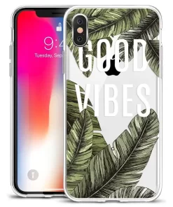 Tropical Phone Case Wholesale: Embrace Good Vibes with wholesalephonecases in China 7 clear iphone case with tropical leaf pattern