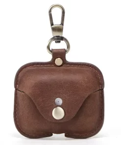 Elevate Your Style with Wholesale Vintage Leather AirPods Pro Case 16 coffee unisex style airpods pro case