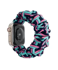 Elevate Style with Bulk Elastic Apple Watch Bands – Wholesale Supplier China 14 colorful scrunchie apple watch bands in abstract geometric print