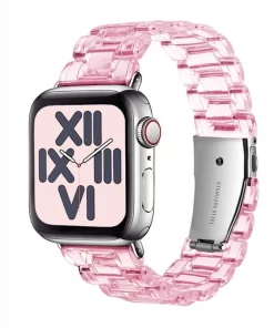 Elevate Style with Wholesale Clear Watch Bands China supplier 12 crystal clear resin apple watch band