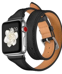 Wholesale Custom Leather Double Wrap Bands – Elevate Your Apple Watch Style 20 custom leather apple watch bands