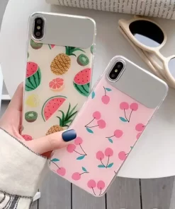 Capa de telefone fofa no atacado: padrão de frutas e capa de telefone espelhada da China