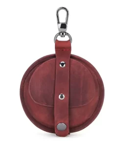 Elevate Your Style with Wholesale Genuine Leather Cute AirPods Pro Cases from China 11 cute round shape genuine leather airpods pro cases supplier