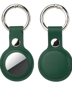 Secure Your AirTag in Style with Leather AirTag Case | Wholesale Options from China 16 elegant silver tone key ring detail