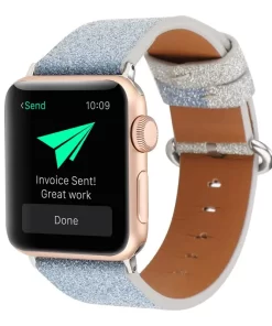 Elevate Your Style with Wholesale Glitter Apple Watch Bands from China 13 glitter blue apple watch band