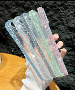 wholesale distributors cell phone cases side clear sparkly phone case 35 glitter cover for iphone 11