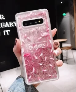 Capa de telefone Flamingo 13 glitter pink flamingo phone case samsung 4
