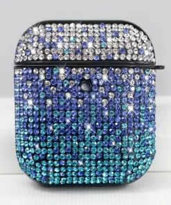 Rhinestone AirPod Case: Elevate Style with Wholesale Options in China 24 glitter rhinestone airpods pro case in sparkling blue