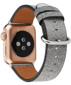 Elevate Your Style with Wholesale Glitter Apple Watch Bands from China 14 glitter vegan leather apple watch band