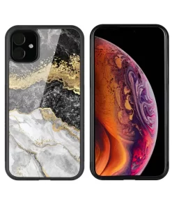Migliora lo stile con le cover per telefoni in marmo all’ingrosso in Cina 24 golden shimmer marble iphone cases 2