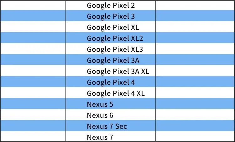 google-phone-model-list google phone model list