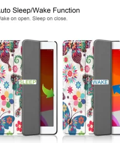 Elevate Style and Protection with Wholesale Butterfly Tablet Cases from China 12 hd printed trifold smart cover