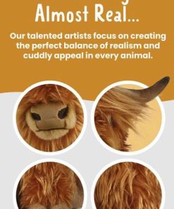 highland cow plush toy with custom ear tag 13 highland cattle toy