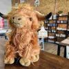 highland cow plush toy with custom ear tag 2 highland cow plush toy with custom ear tag