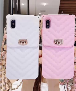 Alternative view of Capa carteira de silicone para iPhone no atacado com alça de corrente – Fornecedor da China
