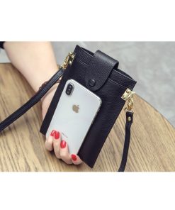 Alternative view of tas crossbody kulit saffiano kecil yang dapat dikonversi