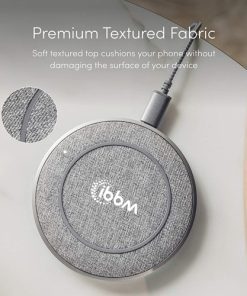 Textured Fabric Branded Fast Wireless Charger 15 Textured Fabric Branded Fast Wireless Charger Image 5