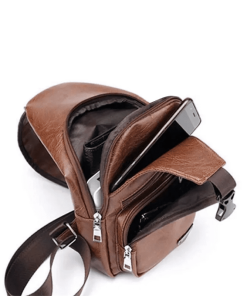 حقيبة ظهر ضد السرقة مع منفذ شحن USB 13 leather 3 2 1