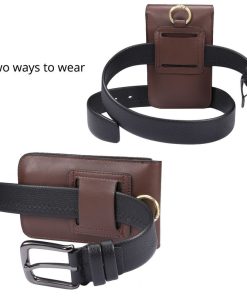 кожаный чехол для мобильного телефона 14 leather cell phone case belt loop 4