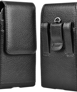 جلد مشبك الهاتف حالة حزام 17 leather cell phone pouch with belt clip 1