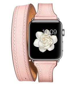 Wholesale Custom Leather Double Wrap Bands – Elevate Your Apple Watch Style 24 leather wrap apple watch band