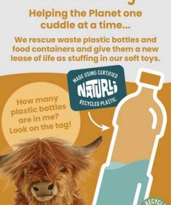 highland cow plush toy with custom ear tag 16 little ink empire highland cow