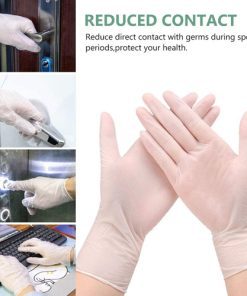 Disposable PVC Vinyl Gloves: Box of 50 10 Disposable PVC Gloves Box (50 Per Box) Image 2