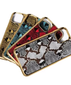 Luxury Genuine Leather Snake Skin iPhone Case Wholesale China 16 luxurious snake skin pattern phone case
