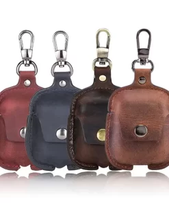 Custom AirPod Cases in Vintage Leather – Wholesale Elegance from China 13 luxurious wine colored leather airpod case