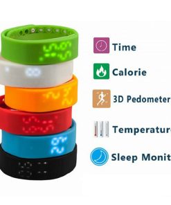 Led Digital Watch 11 LED Digital USB Sports Wrist Watch Image 4