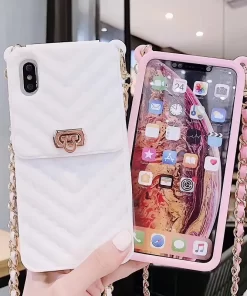 Großhandel mit Silikon-Geldbörsen-iPhone-Hülle mit Kettenriemen – Lieferant aus China 14 phone case with chain strap 1