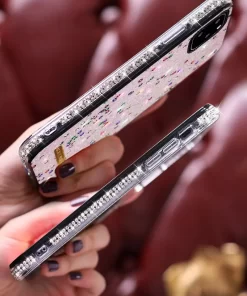 Odkryj Glamour: hurtownia modnych, brokatowych etui na iPhone’a w różowym, brokatowym etui z Chin 13 pink glitter iphone case 3