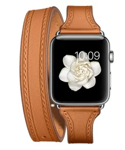 Wholesale Custom Leather Double Wrap Bands – Elevate Your Apple Watch Style 25 premium leather bands in classic colors for apple watch enthusiasts