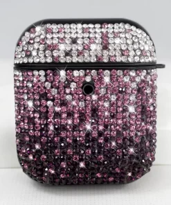 Rhinestone AirPod Case: Elevate Style with Wholesale Options in China 27 purple glamour rhinestone airpod case for fashionistas