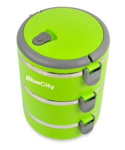 Hot Storage Stainless Steel Round Insulated Lunch Box 10 Round Heat Insulated Lunch Box Image 3