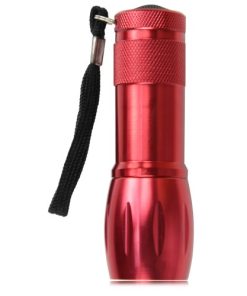 Aluminum Custom Logo 9 LED Flashlight 15 9-LED Mini Flashlight With Wrist Strap Image 2