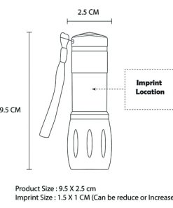 Aluminum Custom Logo 9 LED Flashlight 23 9-LED Mini Flashlight With Wrist Strap Image 10