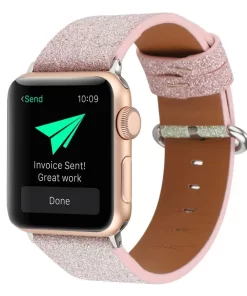 Elevate Your Style with Wholesale Glitter Apple Watch Bands from China 16 stylish faux leather watch band