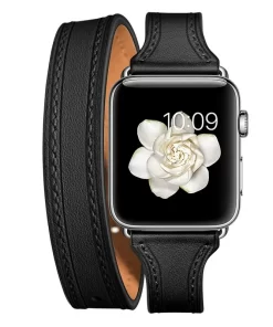 Wholesale Custom Leather Double Wrap Bands – Elevate Your Apple Watch Style 26 versatile and stylish apple watch accessories from china